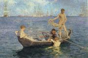 Henry Scott Tuke August Blue oil on canvas